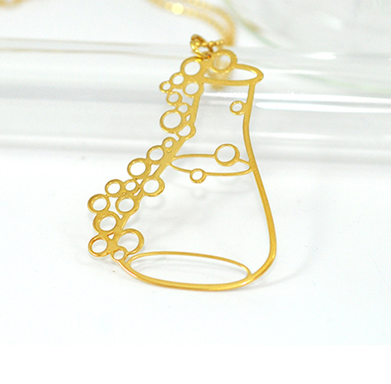 Erlenmeyer flask necklace