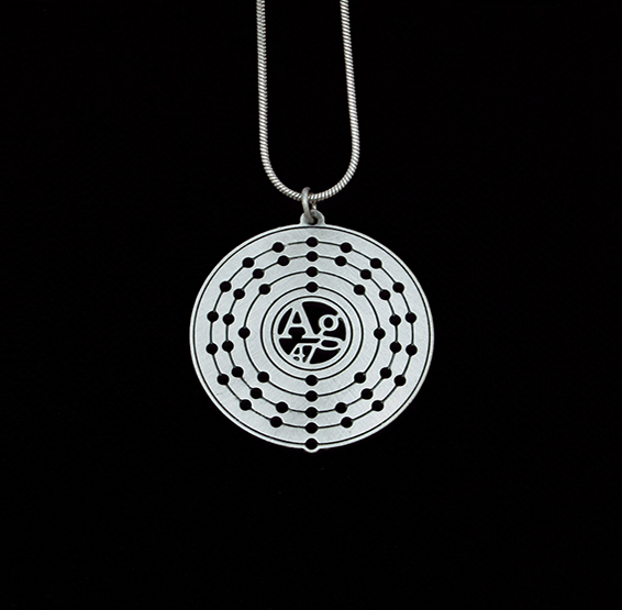 Ag Bohr's atomic structure of silver by Delftia Science Jewelry