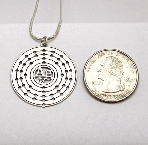 Silver atom coin