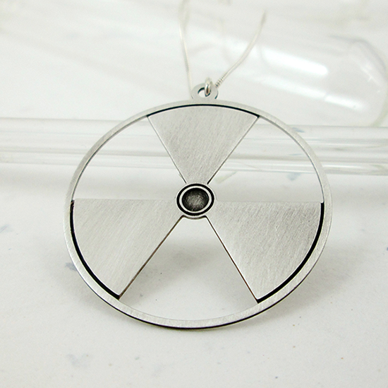 radiation symbol by Delftia Science Jewelry