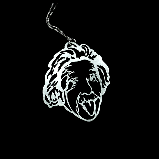 Einstein necklace silver by Delftia Science jewelry