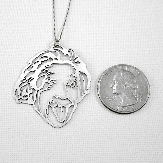 Einstein silver necklace by Delftia Science Jewelry