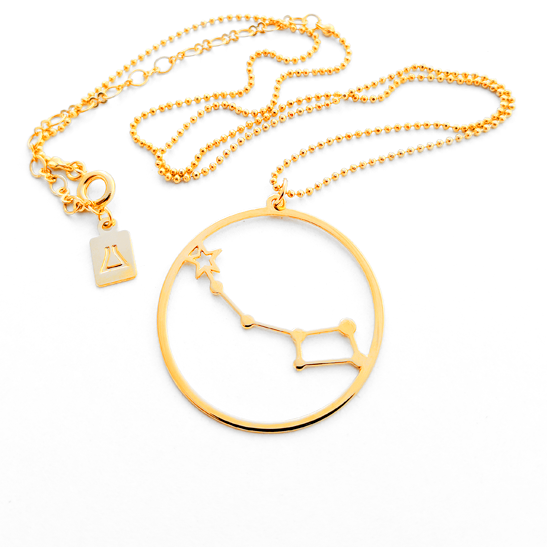 Little dipper constellation gold necklace by Delftia Science Jewelry