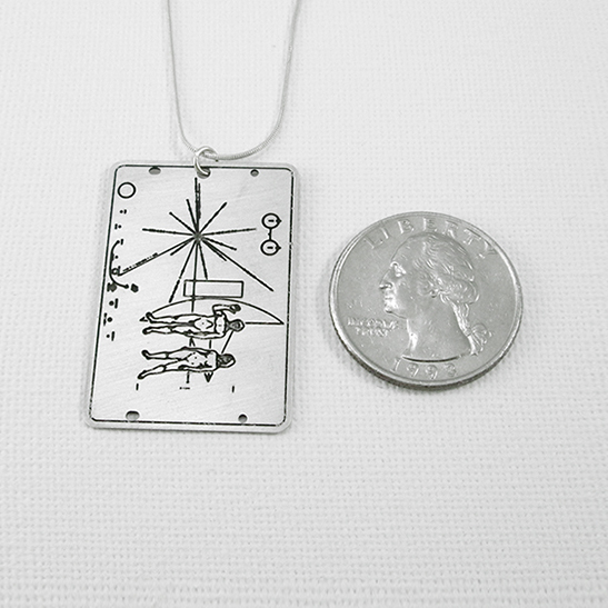pioneer plaque by Delftia science jewelry