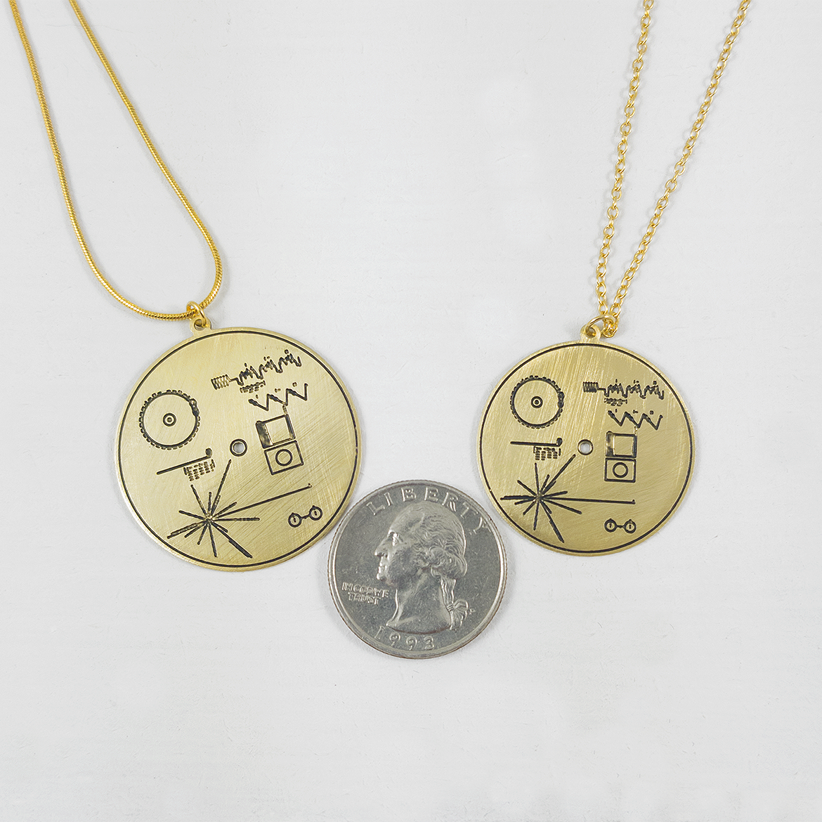 voyager golden record necklace