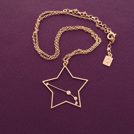 Aries necklace constellation by Delftia Science Jewelry
