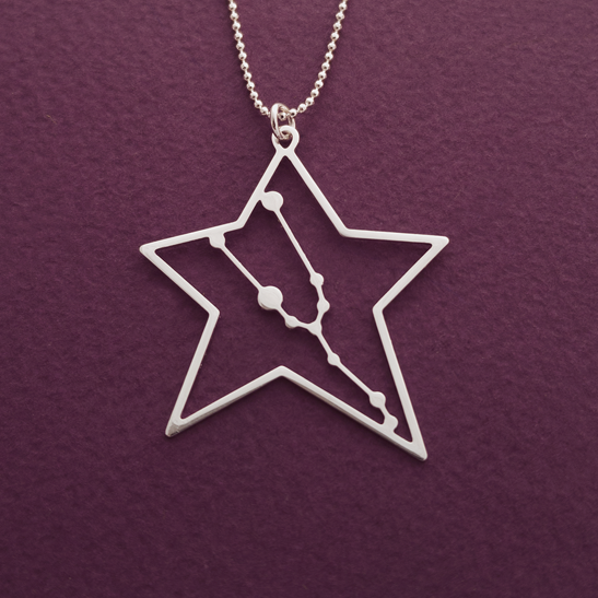 Taurus necklace in silver by Delftia Science Jewelry