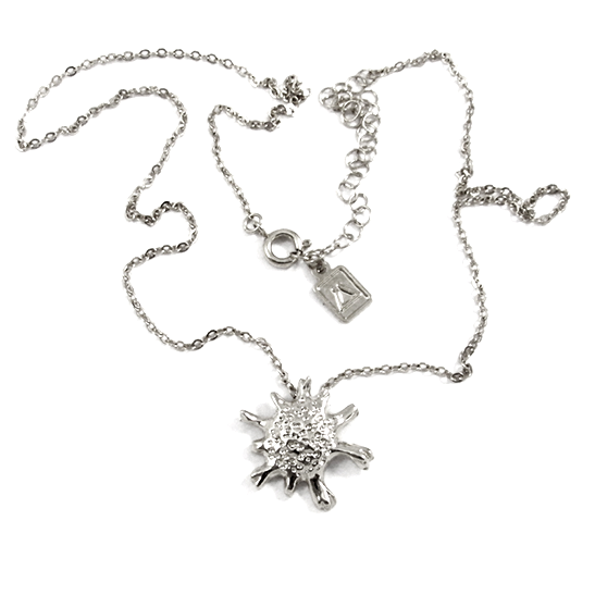 calcarina silver necklace by Delftia science jewelry